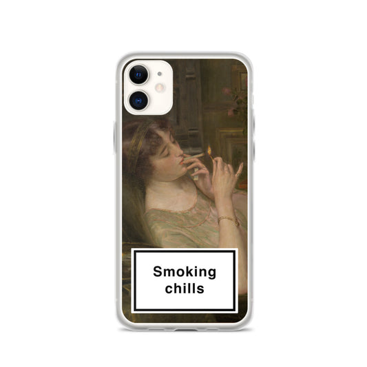 Smoking Chills Girl Iphone Case